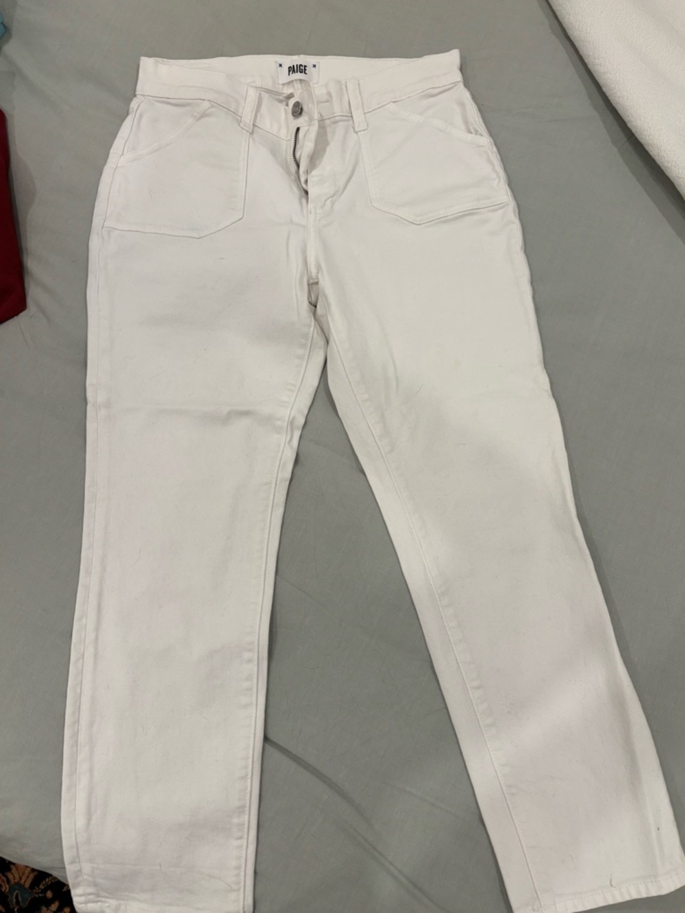 PAIGE White Straight-Leg Women's Jeans
